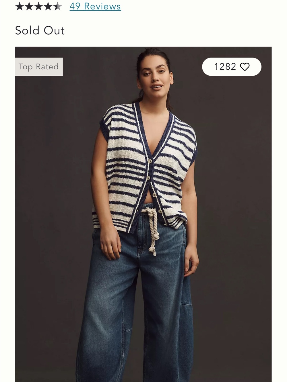 Maeve for Anthropologie Slouchy Sweater Vest - Picture 6 of 8